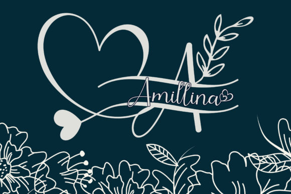 Amillina Monogram: A Romantic Script Font for Digital Design