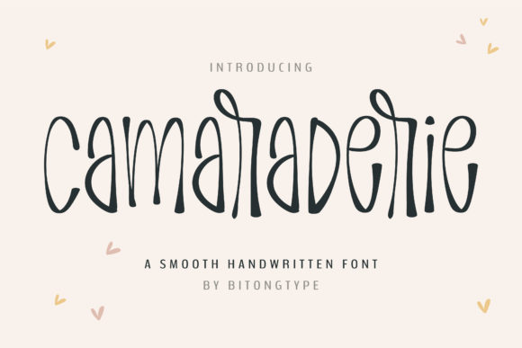 Camaraderie: A Handwritten Font for Modern Web Design