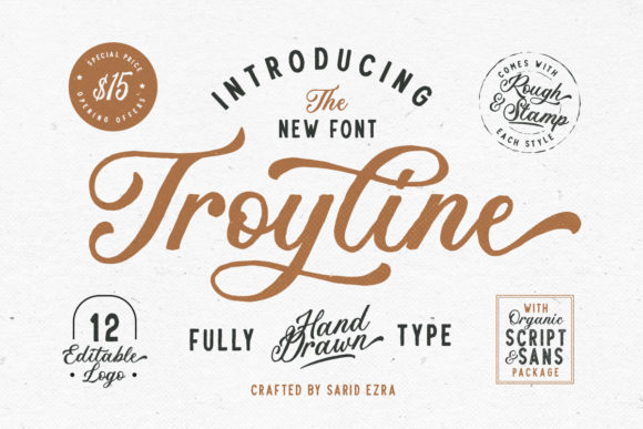 Troyline Duo Font: A Retro Typeface for Marketing and Social Media Content